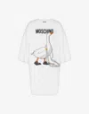 Moschino Schweres Baumwollkleid Von Goose In White