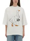 Moschino Graphic Front Print T-shirt With Ribbed Neckline