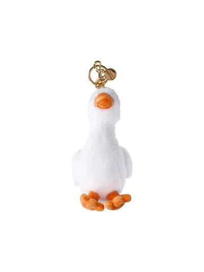 Moschino Goose-design Keyring In Multi