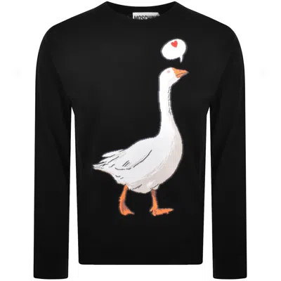 MOSCHINO MOSCHINO GOOSE KNIT JUMPER BLACK