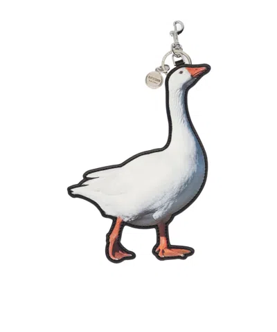 Moschino Goose Motif Pouch In White