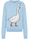 Moschino Goose-motif Sweater In Blue