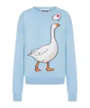 Moschino Goose-motif Sweater In Blue