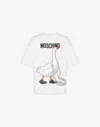 Moschino Goose Organic Cotton Jersey T-shirt In White