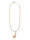 MOSCHINO GOOSE-PENDANT NECKLACE