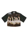 Moschino Goose-print Shirt In Grey