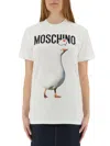 Moschino Classic Cotton T-shirts And Polos Collection In White