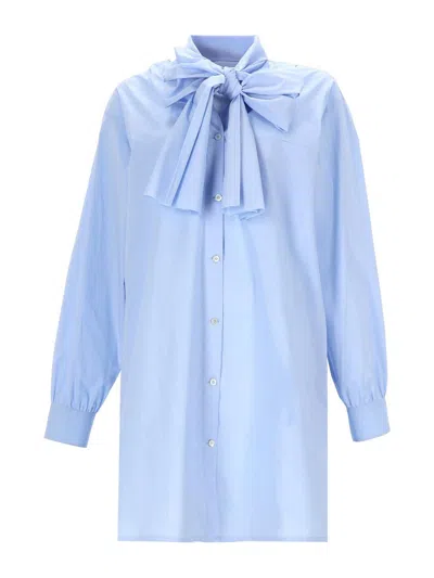 Moschino Couture Dress Woman Color Gnawed Blue In Multi