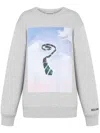 Moschino Grafhic-print Cotton Sweatshirt In Grey