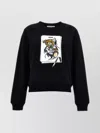 Moschino Printed Cotton Jersey Sweatshirt In Black