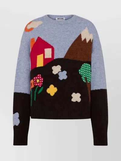 MOSCHINO GRAPHIC CREW NECK KNITWEAR