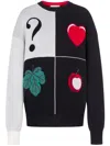 MOSCHINO GRAPHIC INTARSIA VIRGIN WOOL JUMPER