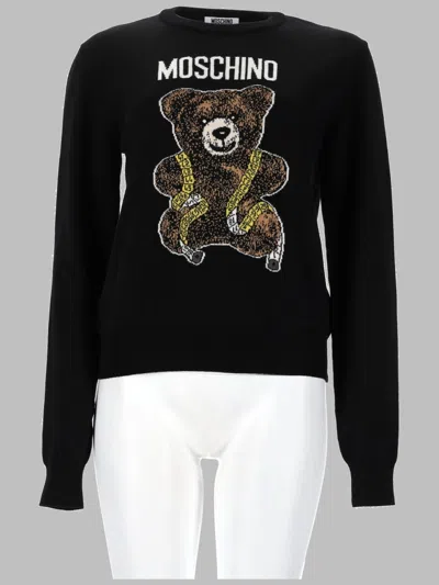 Moschino Graphic Logo Sweatshirt In Black