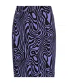 Moschino Ladies Moire Effect Print Cotton Viscose Mini Skirt In Black