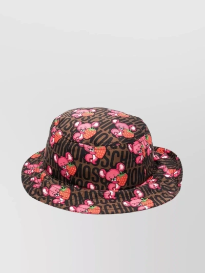 Moschino Graphic Print Bucket Hat In Brown