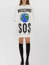 Moschino Cotton Interlock Dress In White