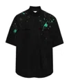 Moschino Black Painted Effect Shirt In Black