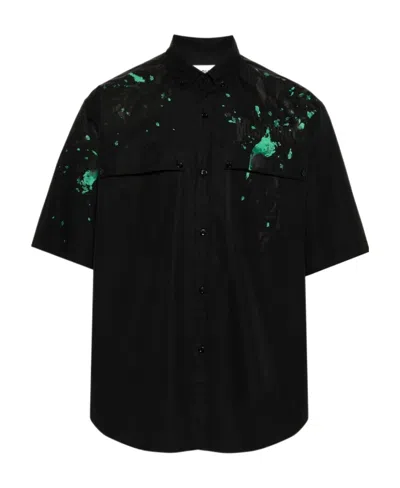 Moschino Black Painted Effect Shirt In A1555 Fantasy Print