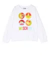 Moschino Graphic-print Cotton Sweatshirt In White