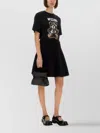 Moschino Graphic Print Crew Neck Short Sleeve T-shirt In Black