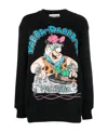 Moschino Graphic-print Crew Neck Sweatshirt In Black