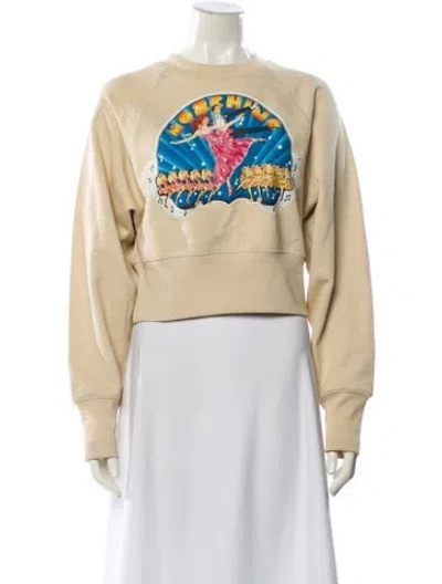 Pre-owned Moschino Graphic Print Crew Neck Sweatshirt In Neutral