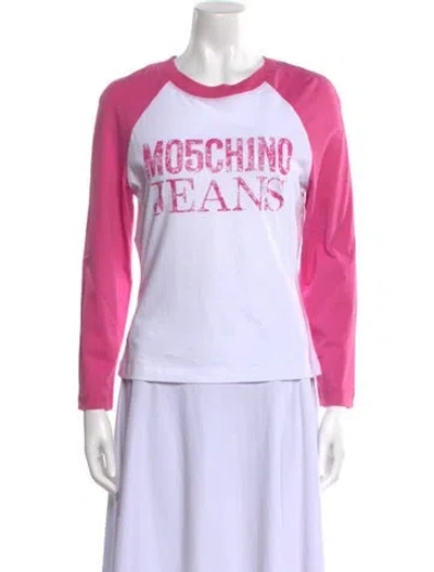 Pre-owned Moschino Graphic Print Crew Neck T-shirt In Multi