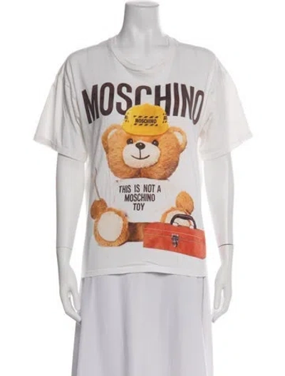 Pre-owned Moschino Graphic Print Crew Neck T-shirt In Multi