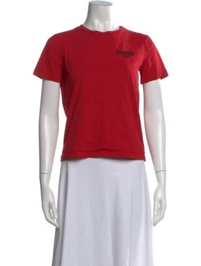 Pre-owned Moschino Graphic Print Crew Neck T-shirt In Red