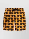 Moschino Graphic Print Drawstring Waistband Swim Shorts