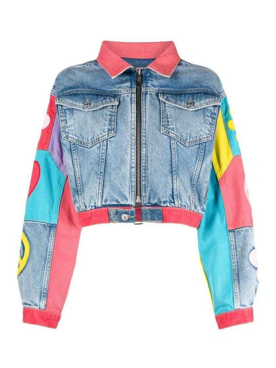 Moschino Graphic Print Jacket In Blue