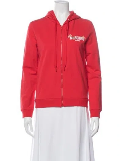 Pre-owned Moschino Graphic Print Jacket W/ Tags In Red