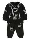 Moschino Graphic-print Jersey-fleece Set In Black