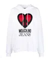 Moschino Graphic Print Cotton Sweatshirt In White
