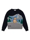 Moschino Graphic-print Jumper In Black