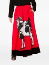 Moschino Cotton Gabardine Skirt Archive In Animal Print
