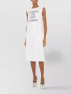 Moschino Graphic Print Midi Dress With Back Slit