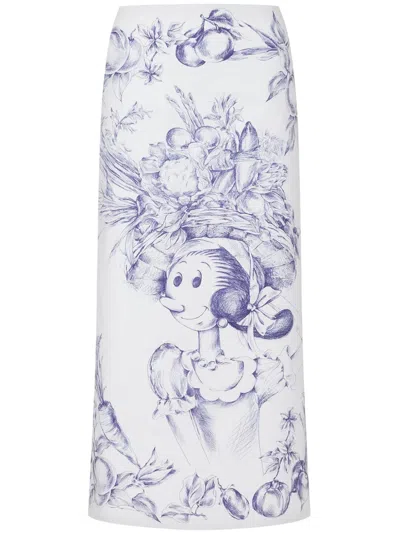 MOSCHINO GRAPHIC-PRINT MIDI SKIRT