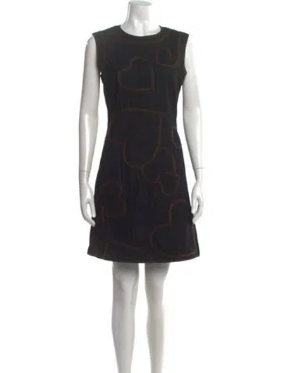 Pre-owned Moschino Graphic Print Mini Dress In Black