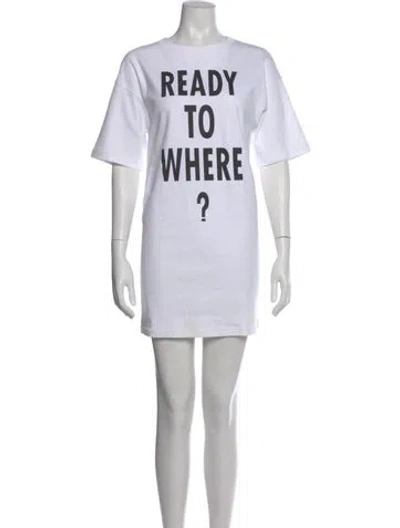 Pre-owned Moschino Graphic Print Mini Dress In Multi