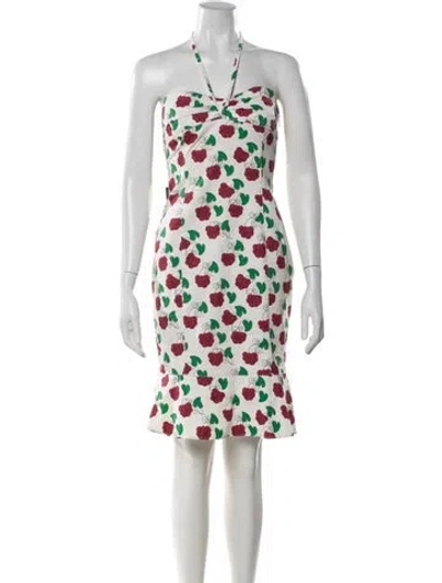 Pre-owned Moschino Graphic Print Mini Dress In Multi