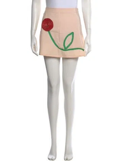 Pre-owned Moschino Graphic Print Mini Skirt In Blue