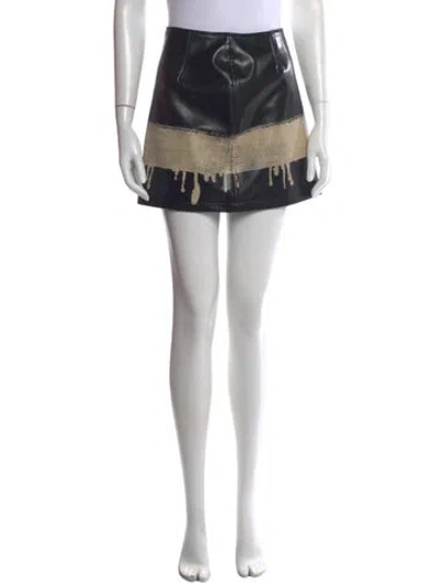 Pre-owned Moschino Graphic Print Mini Skirt In Grey