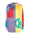 Moschino Graphic-print Panelled Shirt In Multicolor