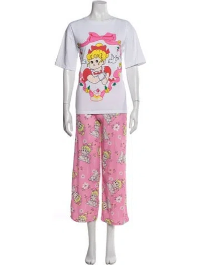 Pre-owned Moschino Graphic Print Pant Set In Multi