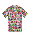 Moschino Graphic Print Round-collar T-shirt In Multicolor