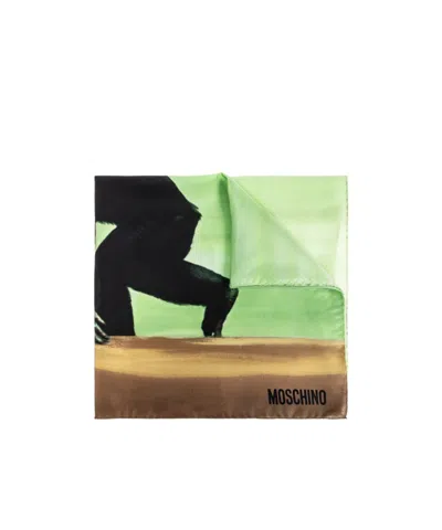MOSCHINO GRAPHIC PRINT SCARF