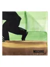 Moschino Graphic Print Scarf In Green