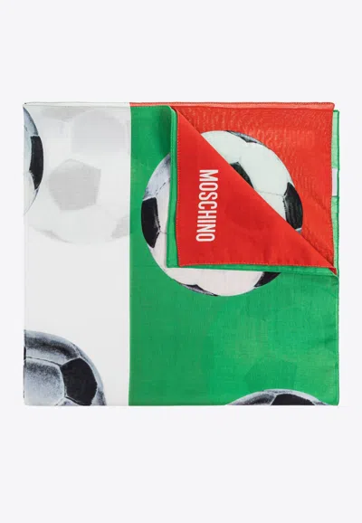 Moschino Graphic Print Scarf In Multicolor
