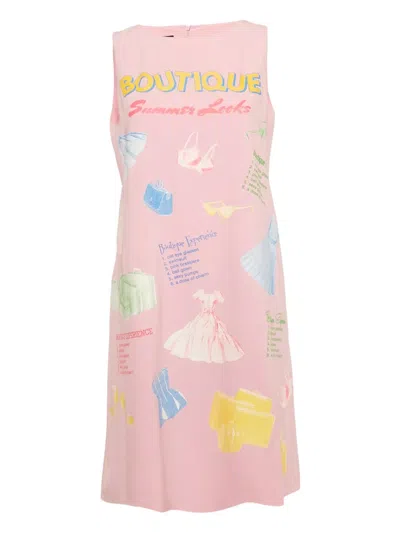 Pre-owned Moschino Graphic-print Shift Dress